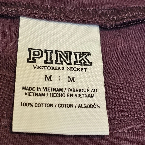 Pink by Victoria's Secret Plum Long Sleeve Top Medium - Picture 4 of 7